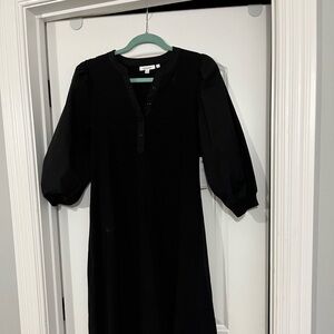 Super comfy black dress with nice accent puff sleeves